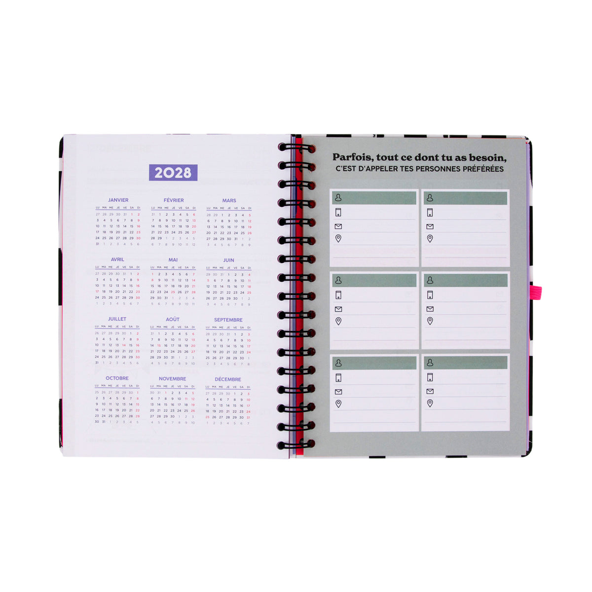 Agenda Mr. Wonderful 2027 avec poche intérieure