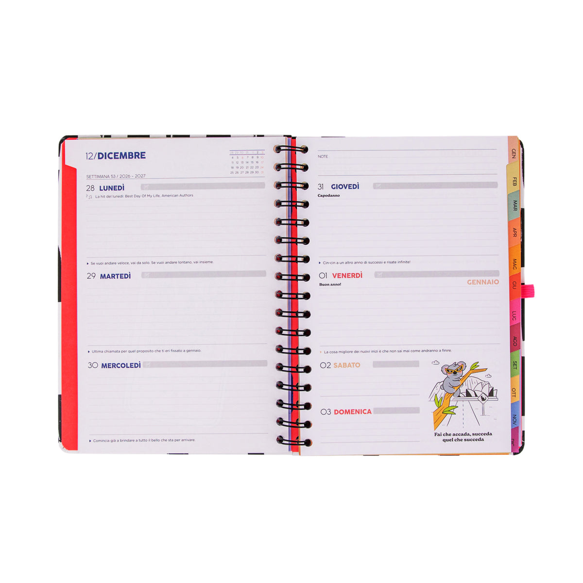 Agenda Mr. Wonderful 2027 con tasca interna