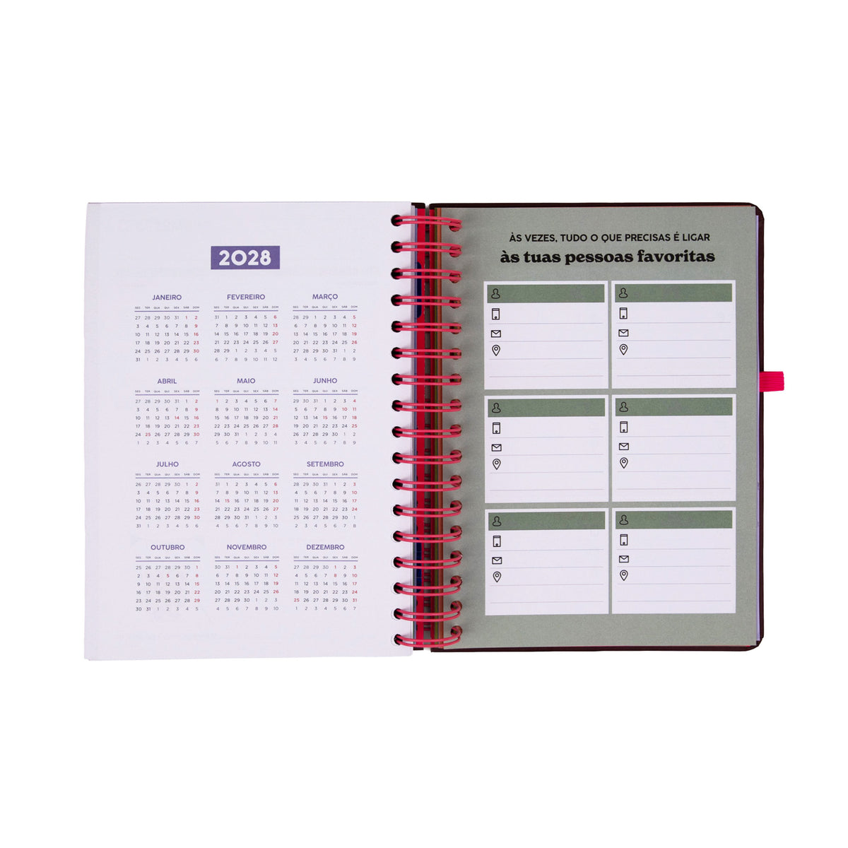 Agenda semanal pequena com autocolantes Mr. Wonderful