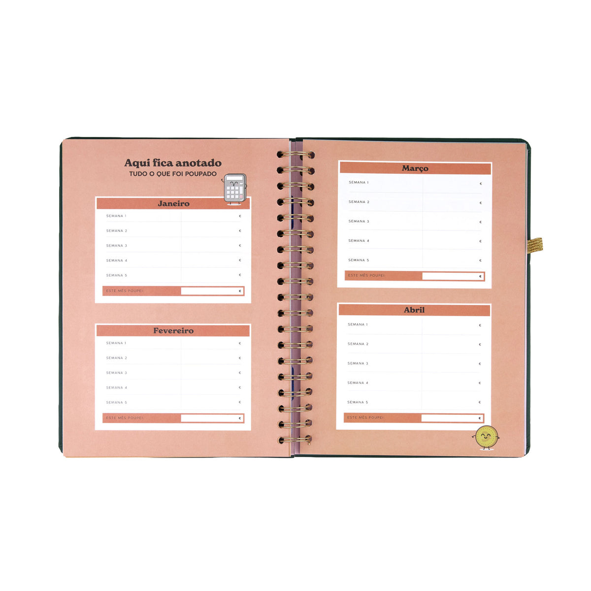 Agenda grande 2027 com bolso interior Mr. Wonderful 