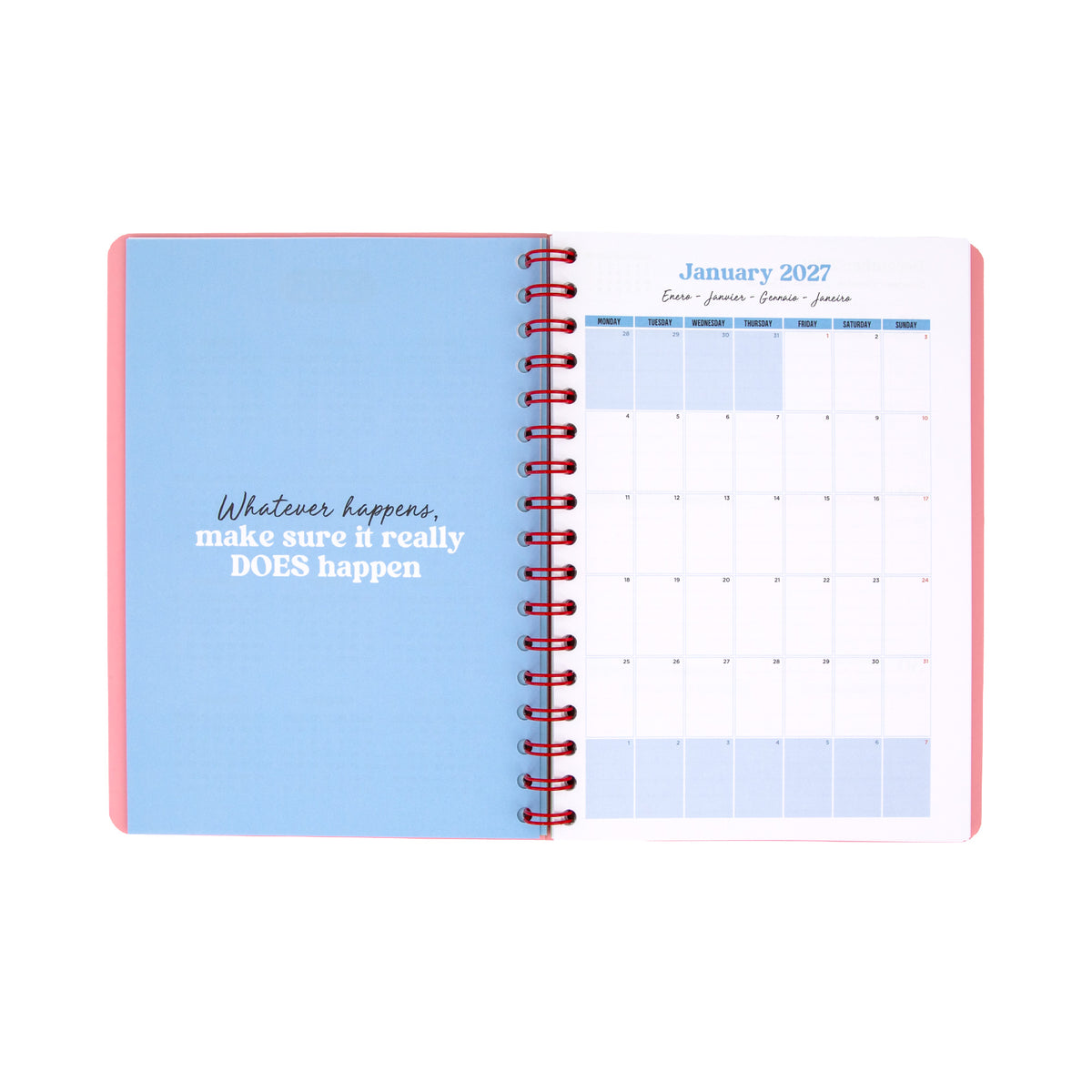 Multilingual weekly planner 2027 Mr. Wonderful - Oh La la