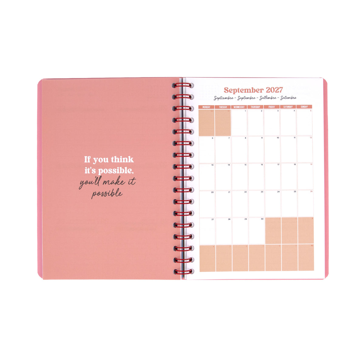 Multilingual weekly planner 2027 Mr. Wonderful - Oh La la