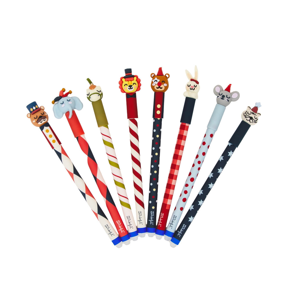 Set 8 Boli borrable BO-BO tinta azul grosor 0,7mm regalo original de Mr. Wonderful 
