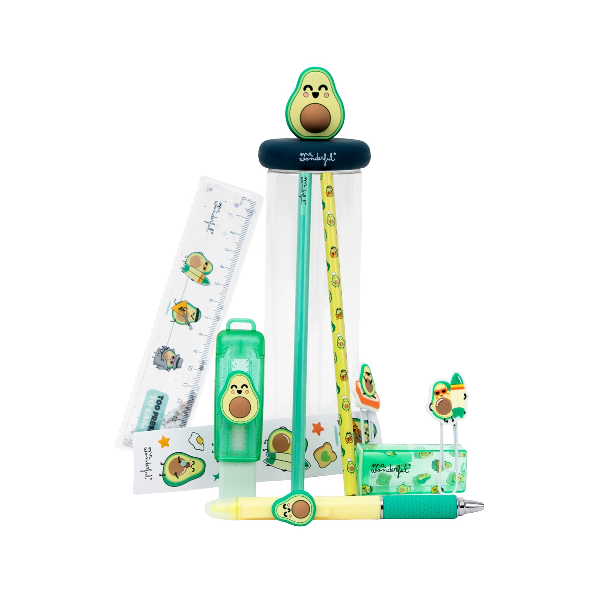 Writing Set with Charm - Avocado