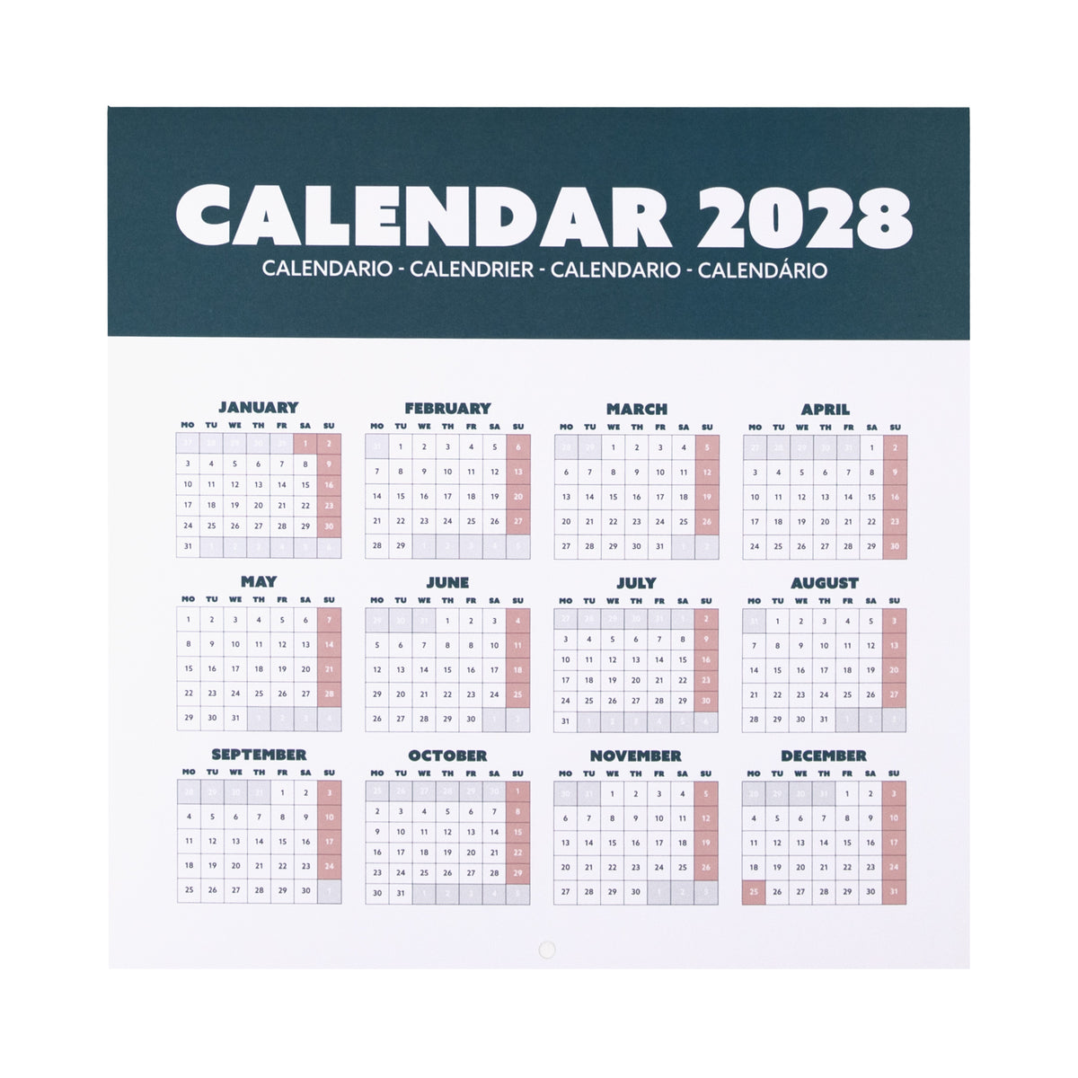 Calendario 2027 FSC de pared Mr. Wonderful