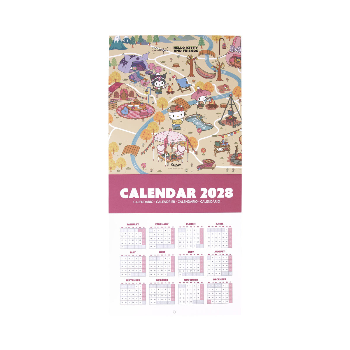 Calendario 2027 en formato póster Mr. Wonderful