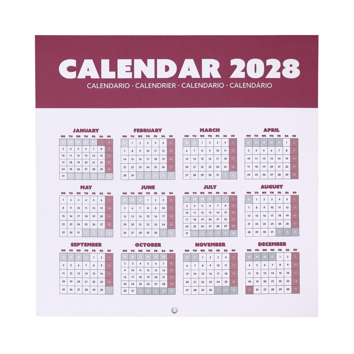 Calendario Hello Kitty and Friends 2027 Mr. Wonderful