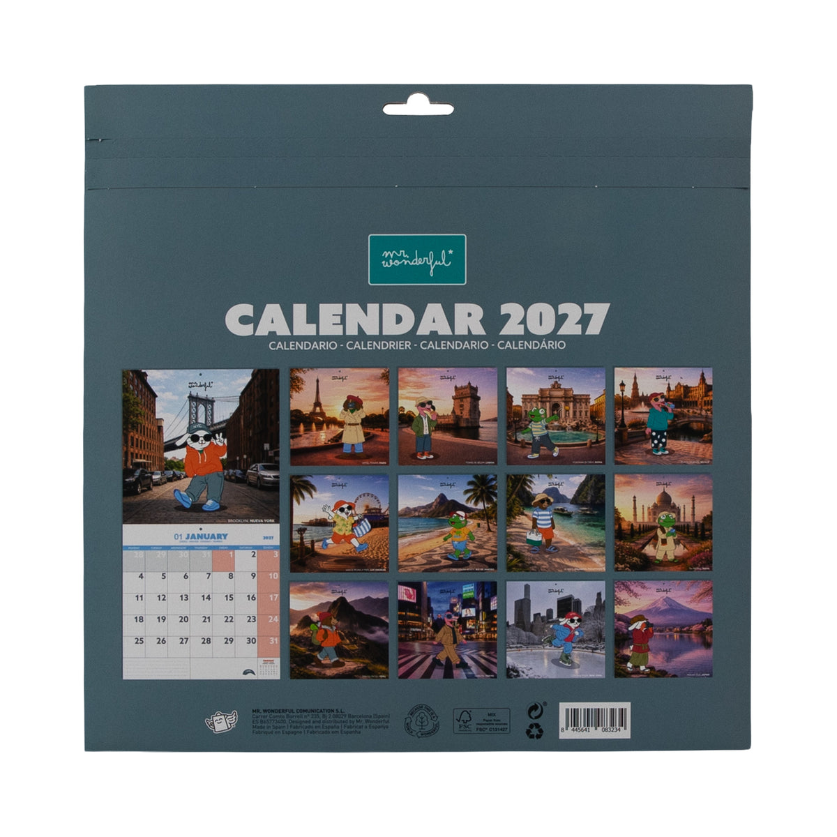 Calendario póster 2027 Mr. Wonderful