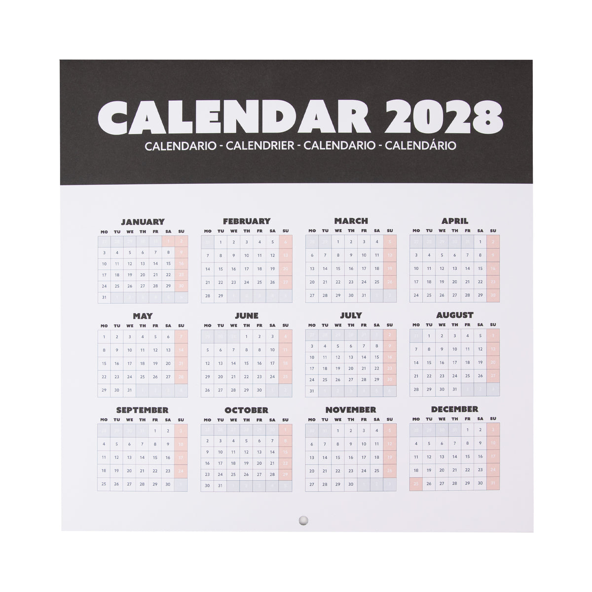 Calendario 2027 con póster Mr. Wonderful