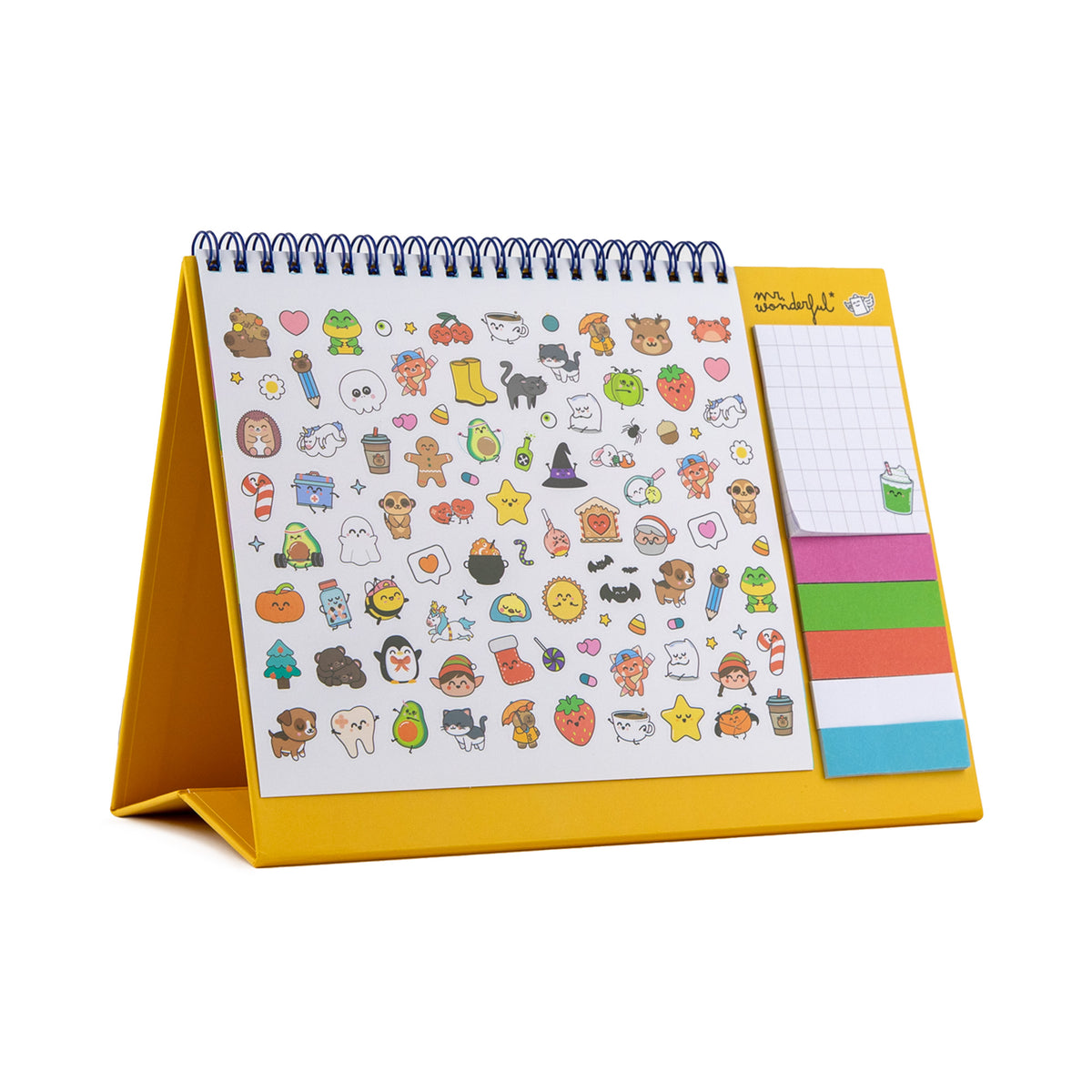 Calendrier de bureau 2027 avec marque-pages adhésifs | Mr. Wonderful 