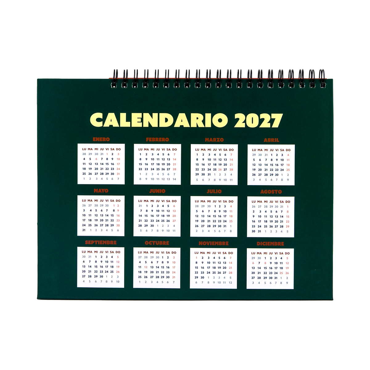 Calendario sobremesa 2027 - ¡Que empiece el juego!