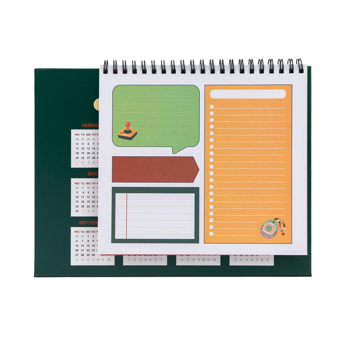 Desk calendar 2027 with stickers and sticky notes | Mr. Wonderful 