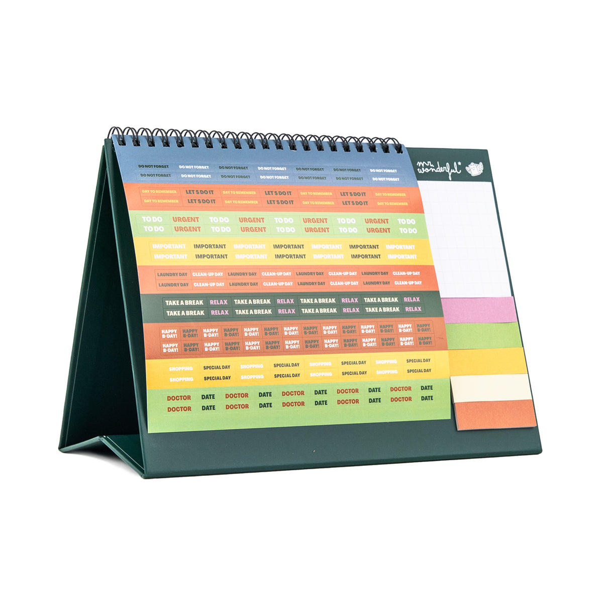 Desk calendar 2027 with inspirational phrases | Mr. Wonderful 