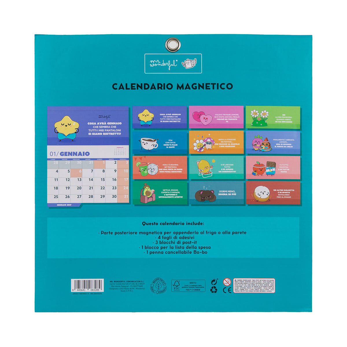 Calendario magnetico Mr. Wonderful 2027