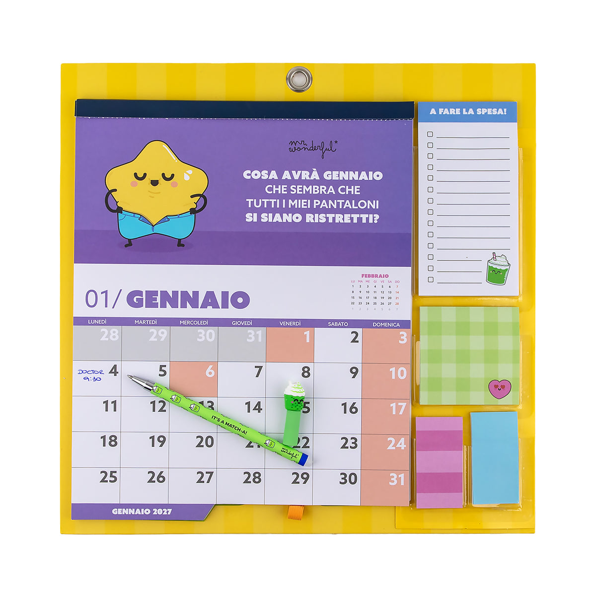Calendario da parete 2027 con frasi virali | Mr. Wonderful 