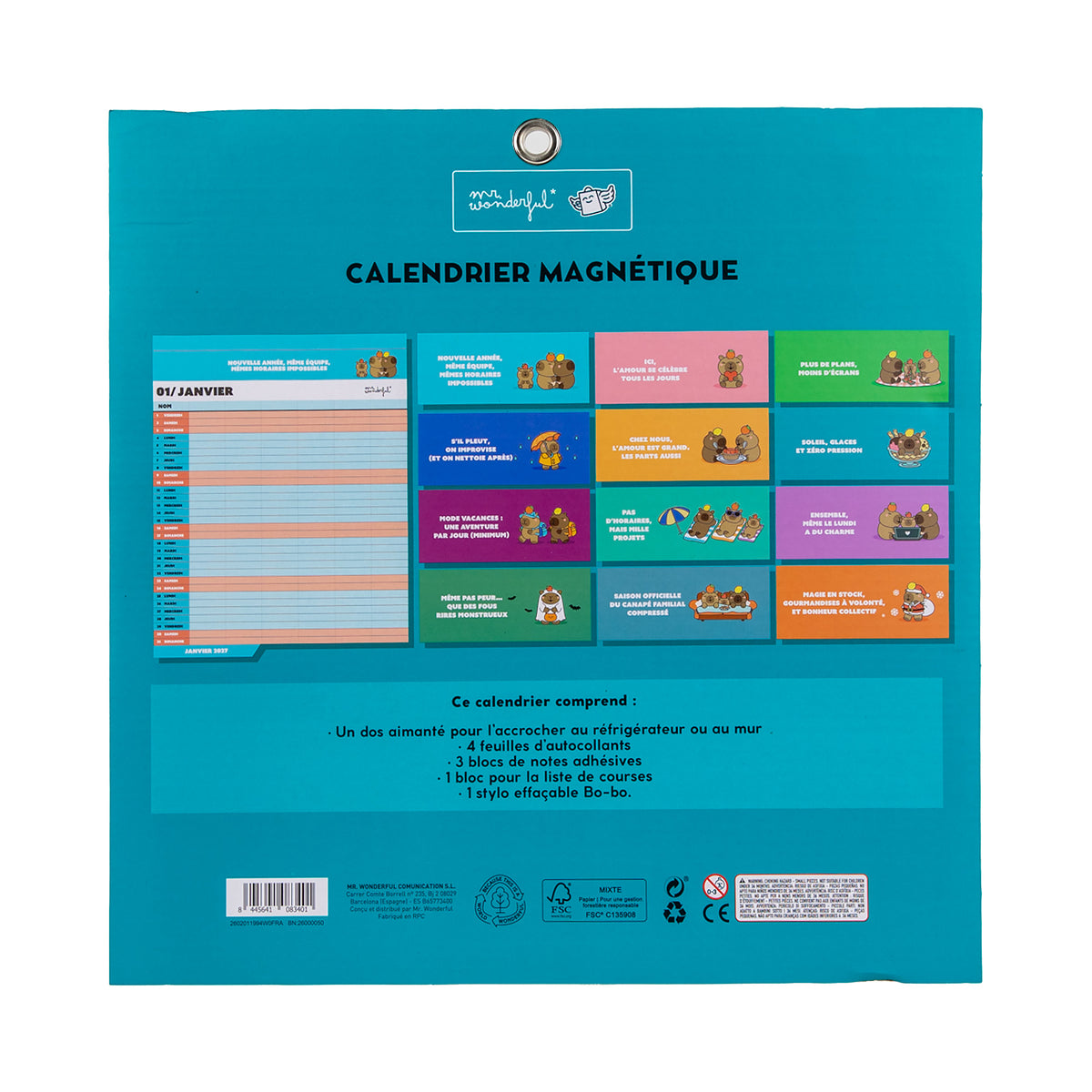 Calendrier 2027 certifié FSC