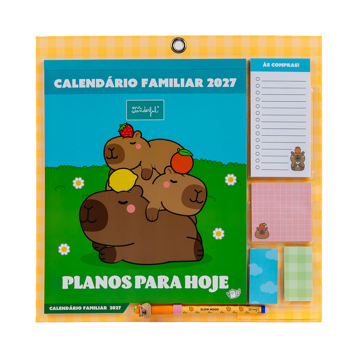 Calendário de parede magnético familiar 2027 Planos para hoje | Mr. Wonderful