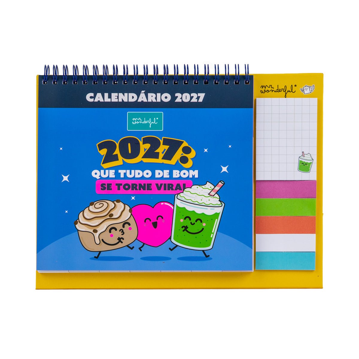 Calendário de mesa 2027 Que tudo de bom se torne viral| Mr. Wonderful