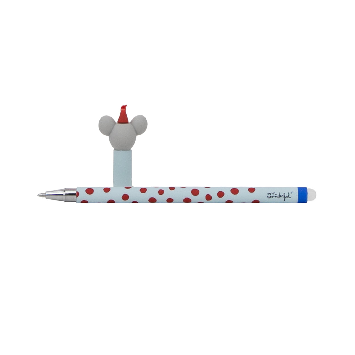 Boli borrable BO-BO tinta azul ratón Pip regalo original de Mr. Wonderful 