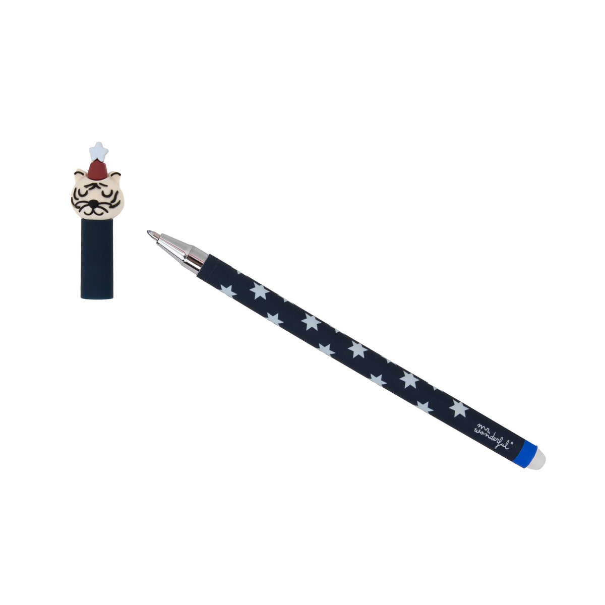Boli borrable BO-BO tinta azul grosor 0,7mm regalo original de Mr. Wonderful 