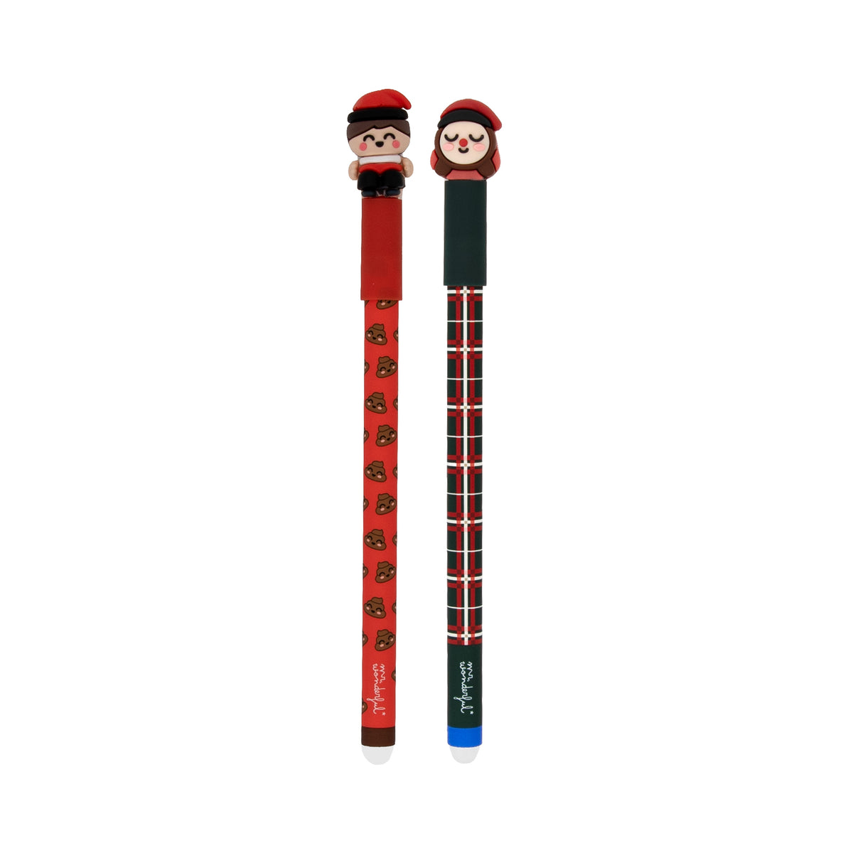 Set de 2 bolígrafos borrables Bo-Bo Tió de Nadal y Caganer Mr. Wonderful