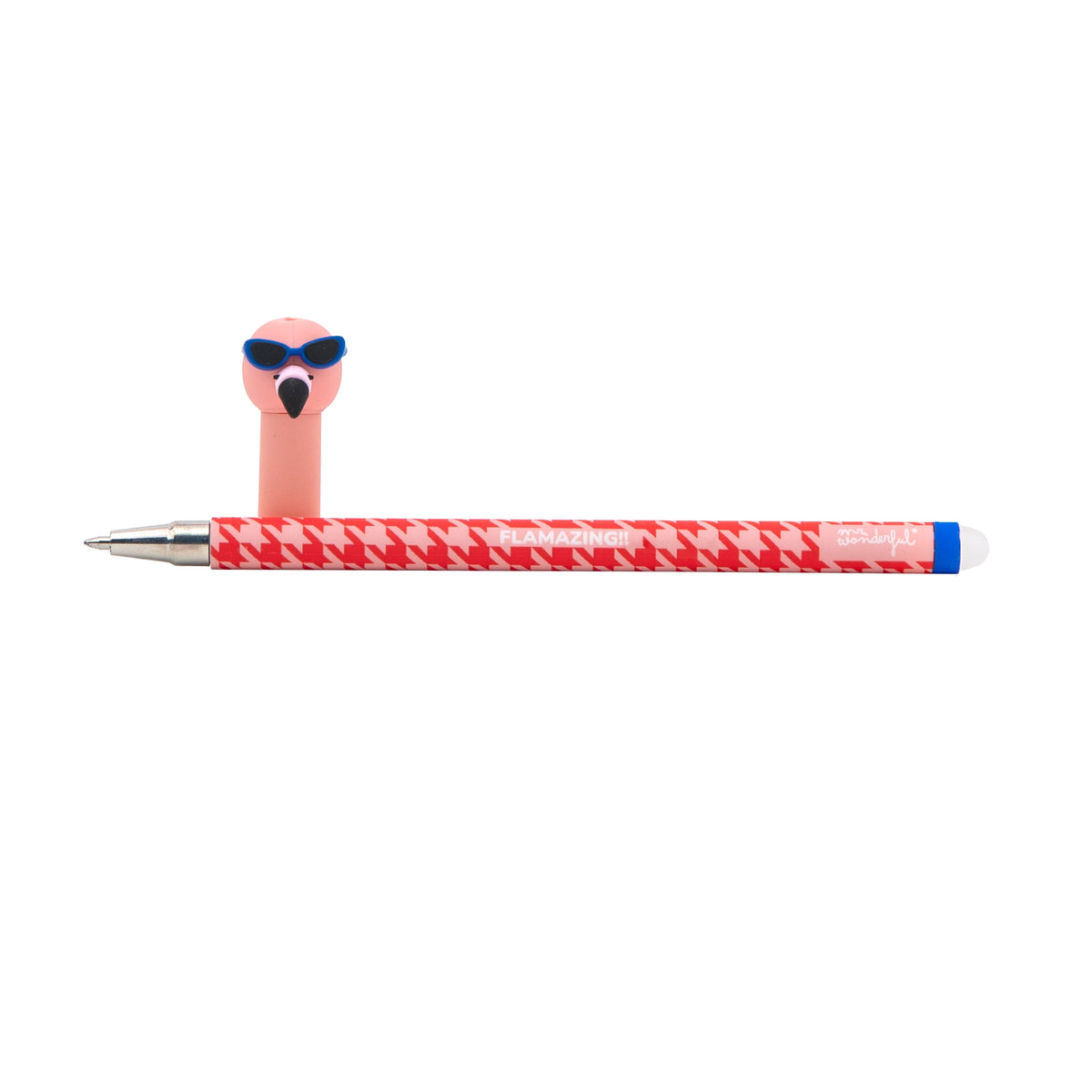 Stylo effaçable Bo-Bo Flavio le flamant rose - Flamazing!
