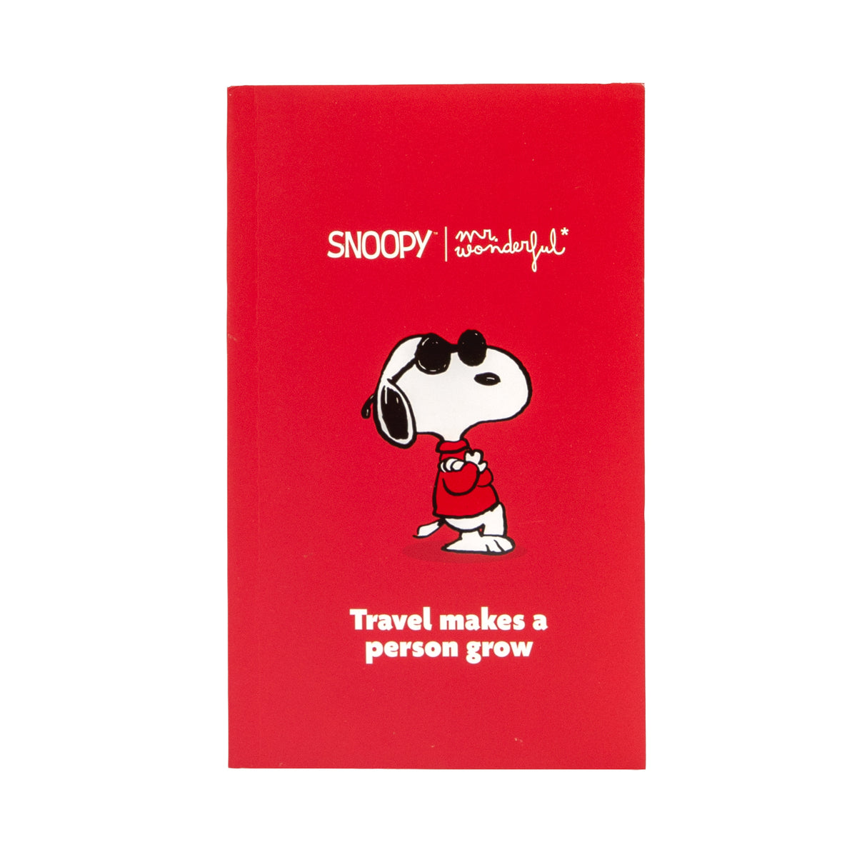 Libreta tipo bloc Snoopy - Travel makes a person grow