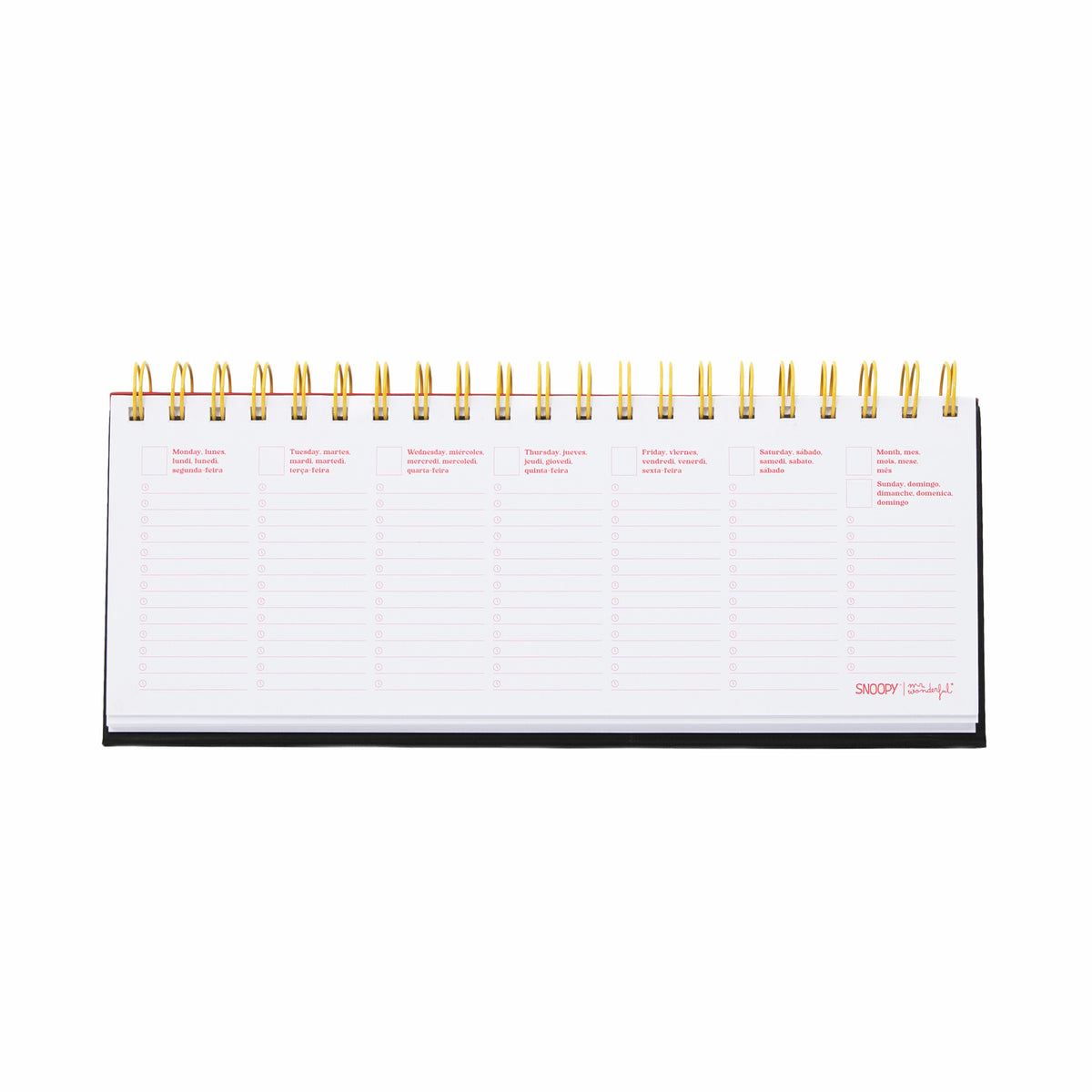 Planficador semanal Snnopy - The world is filled with Mondays
