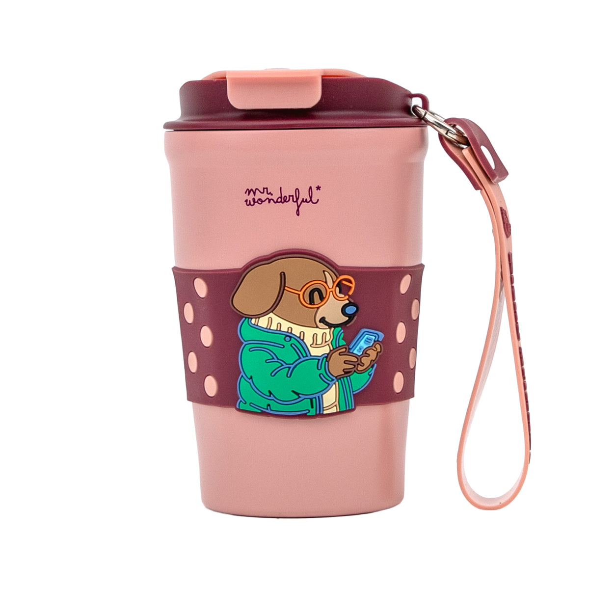 Taza térmica take away Perro Picky Drinker Mr. Wonderful