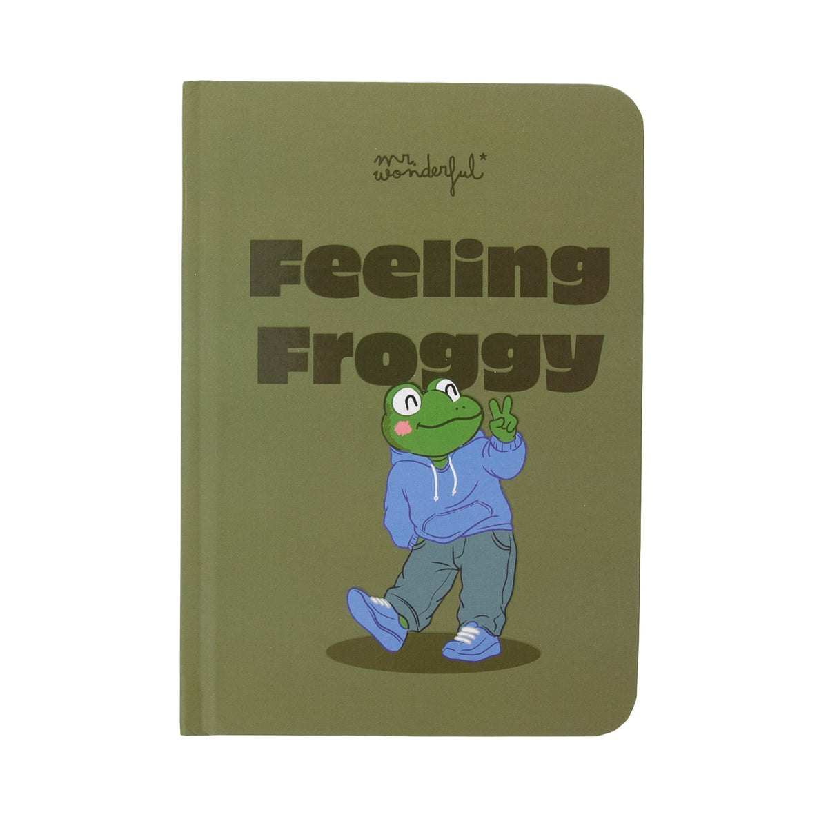 Libreta A6 de rana con boli borrable Bo-Bo y llavero Mr. Wonderful