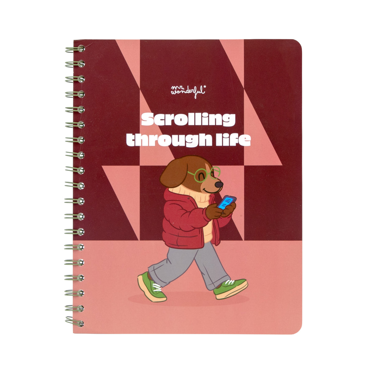 Libreta A5 Perro Scrolling Through Life Mr. Wonderful