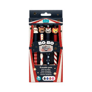 Set 4 Bolis borrables BO-BO tinta azul grosor 0,7mm regalo original de Mr. Wonderful 