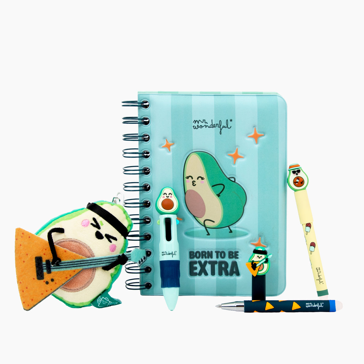 Set de escritura con libreta A6 y bolígrafos Mr. Wonderful