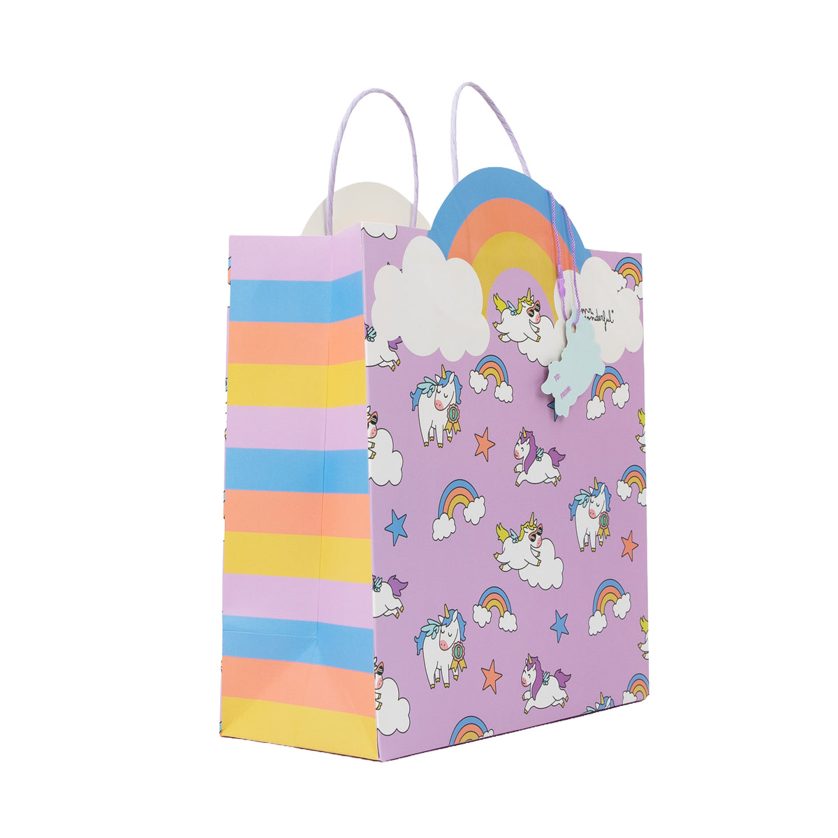 Bolsa de papel para regalos navideños con unicornios Mr. Wonderful