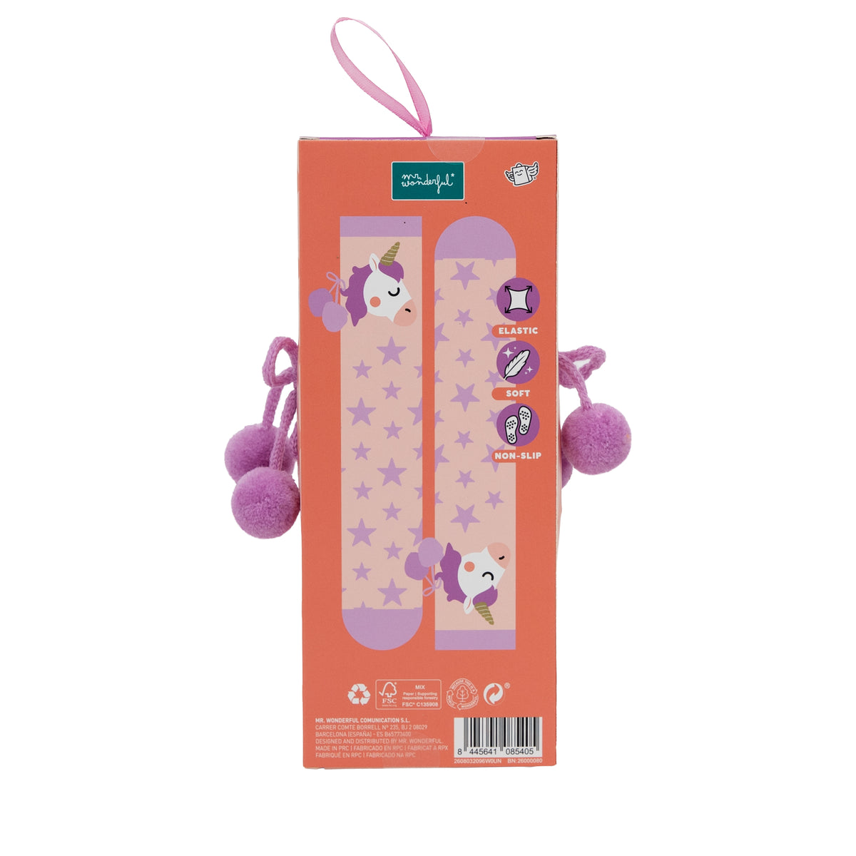 Calcetines divertidos de unicornio rosa un regalo original de Mr. Wonderful