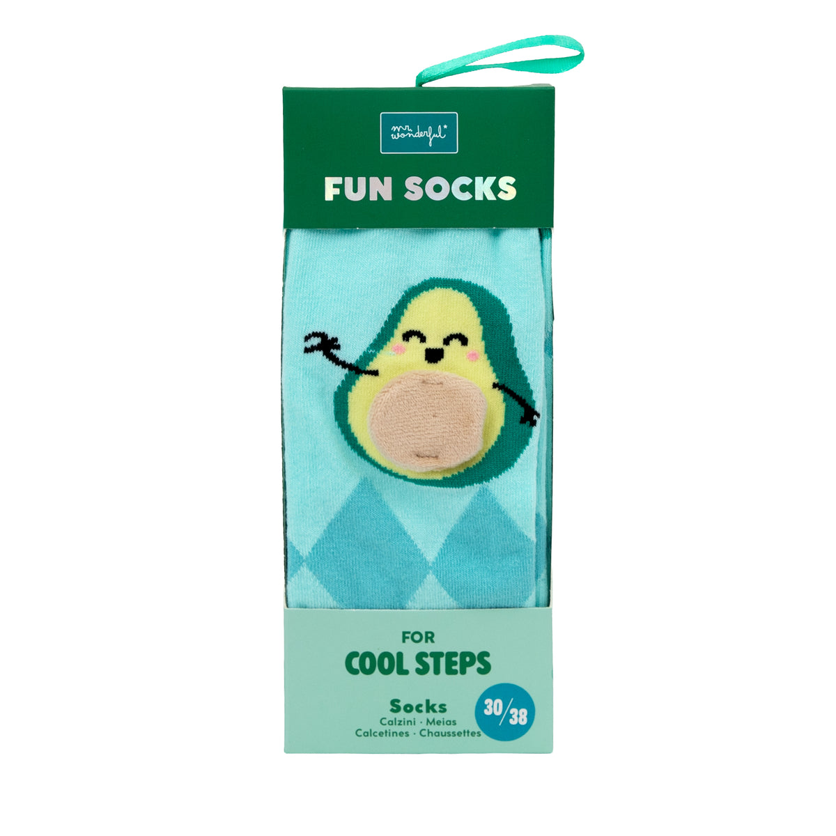 Calcetines verdes divertidos de aguacate un regalo original de Mr. Wonderful 