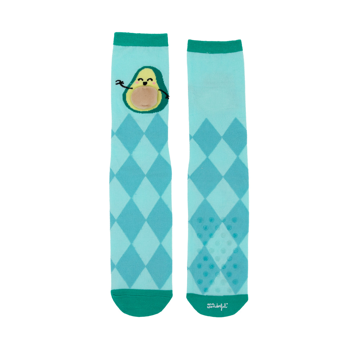 Calcetines verdes divertidos de aguacate un regalo original de Mr. Wonderful 