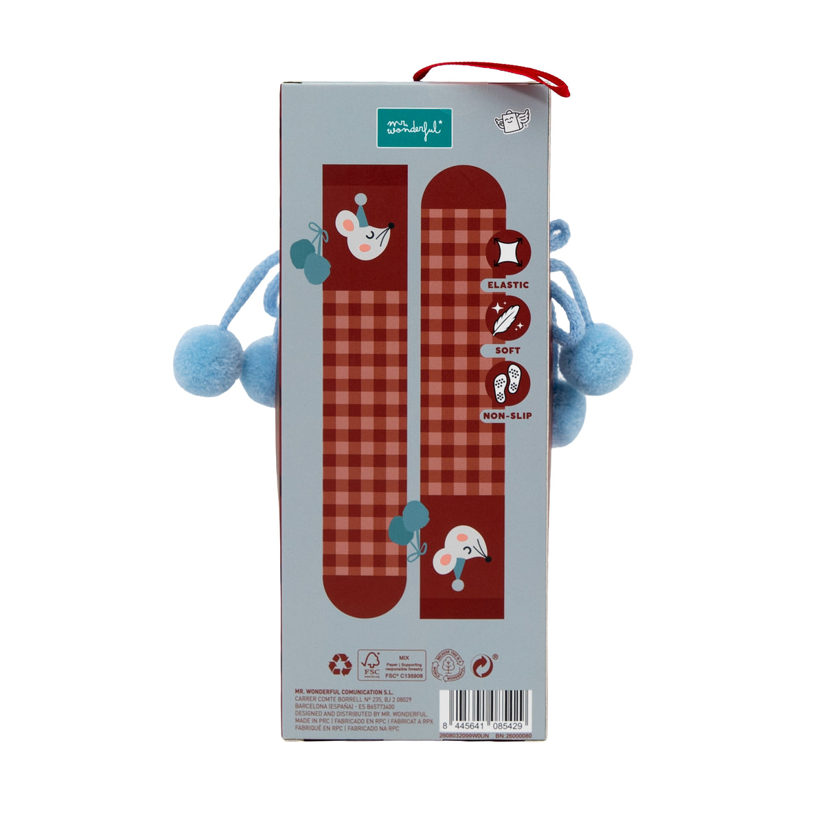 Calcetines divertidos de ratón rojo un regalo original de Mr. Wonderful