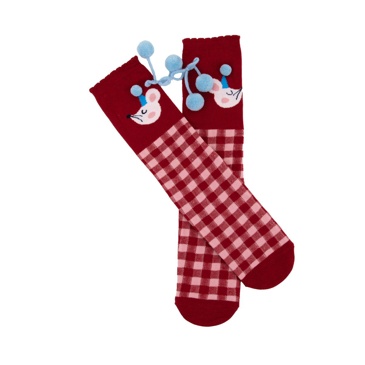 Calcetines divertidos de ratón rojo un regalo original de Mr. Wonderful