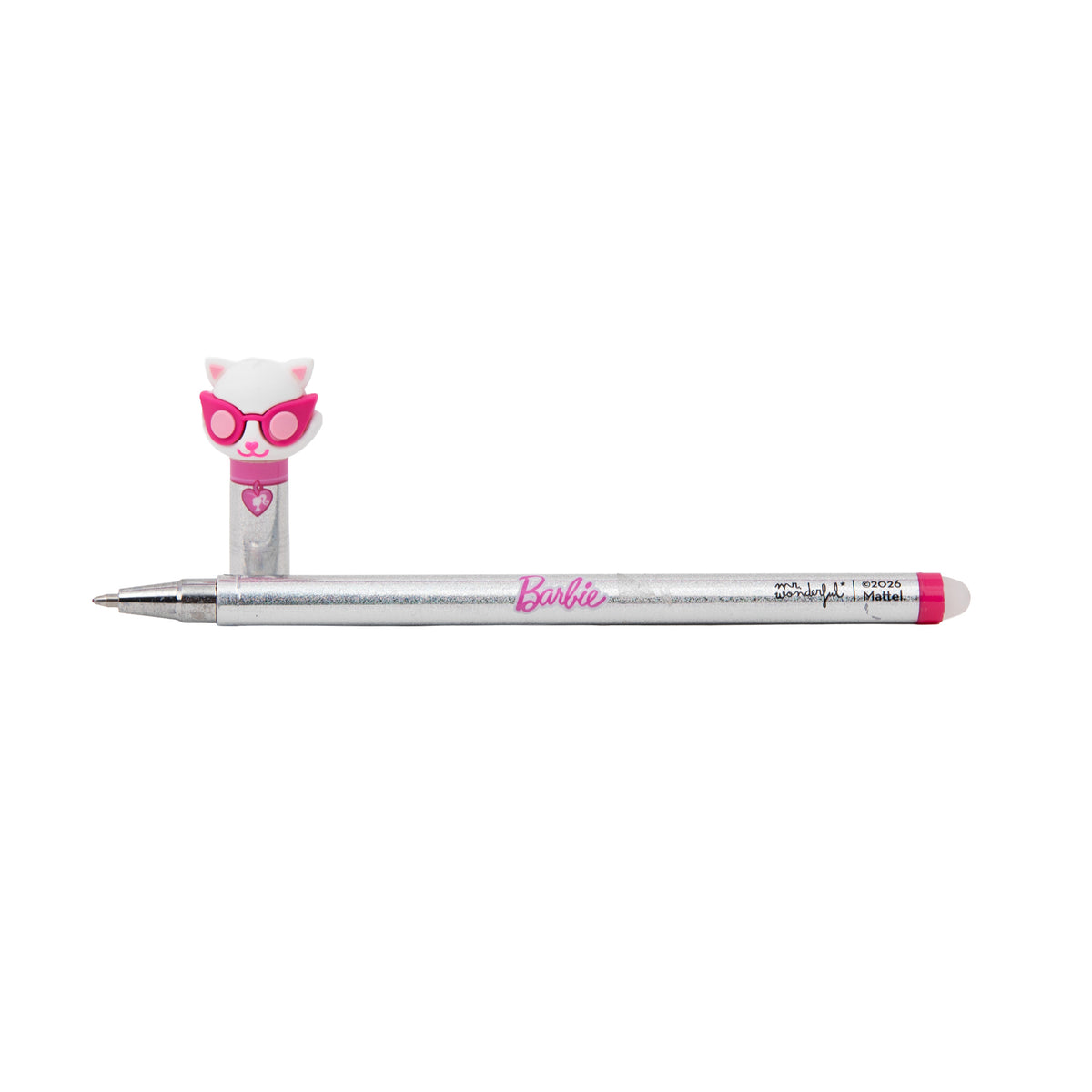 Bolígrafo borrable rosa con cuerpo suave Mr. Wonderful x Barbie
