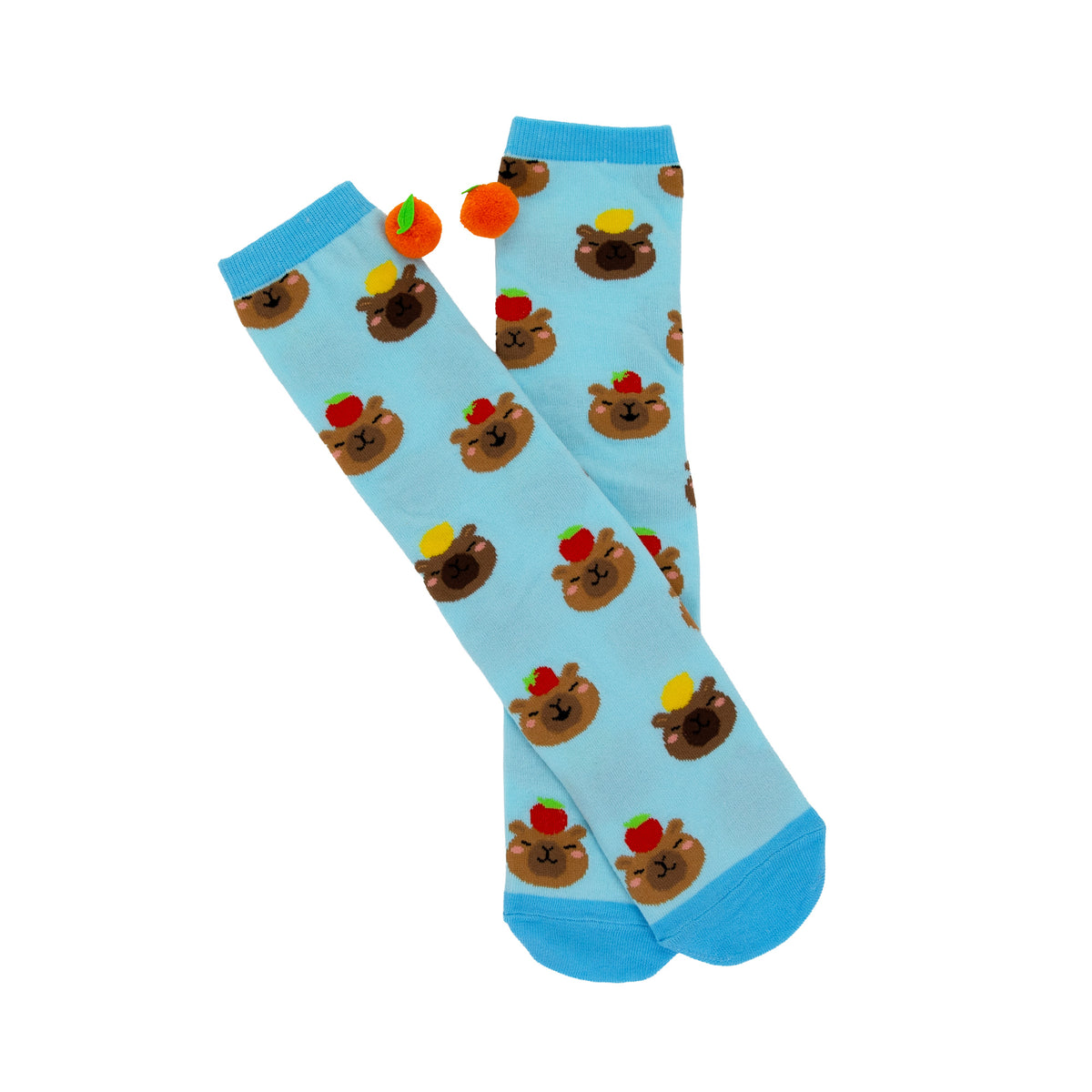 Calcetines divertidos azules de capibara un regalo original de Mr. Wonderful