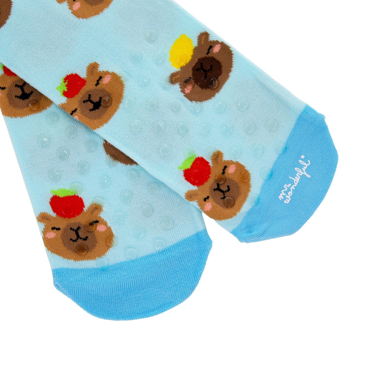 Calcetines divertidos azules de capibara un regalo original de Mr. Wonderful