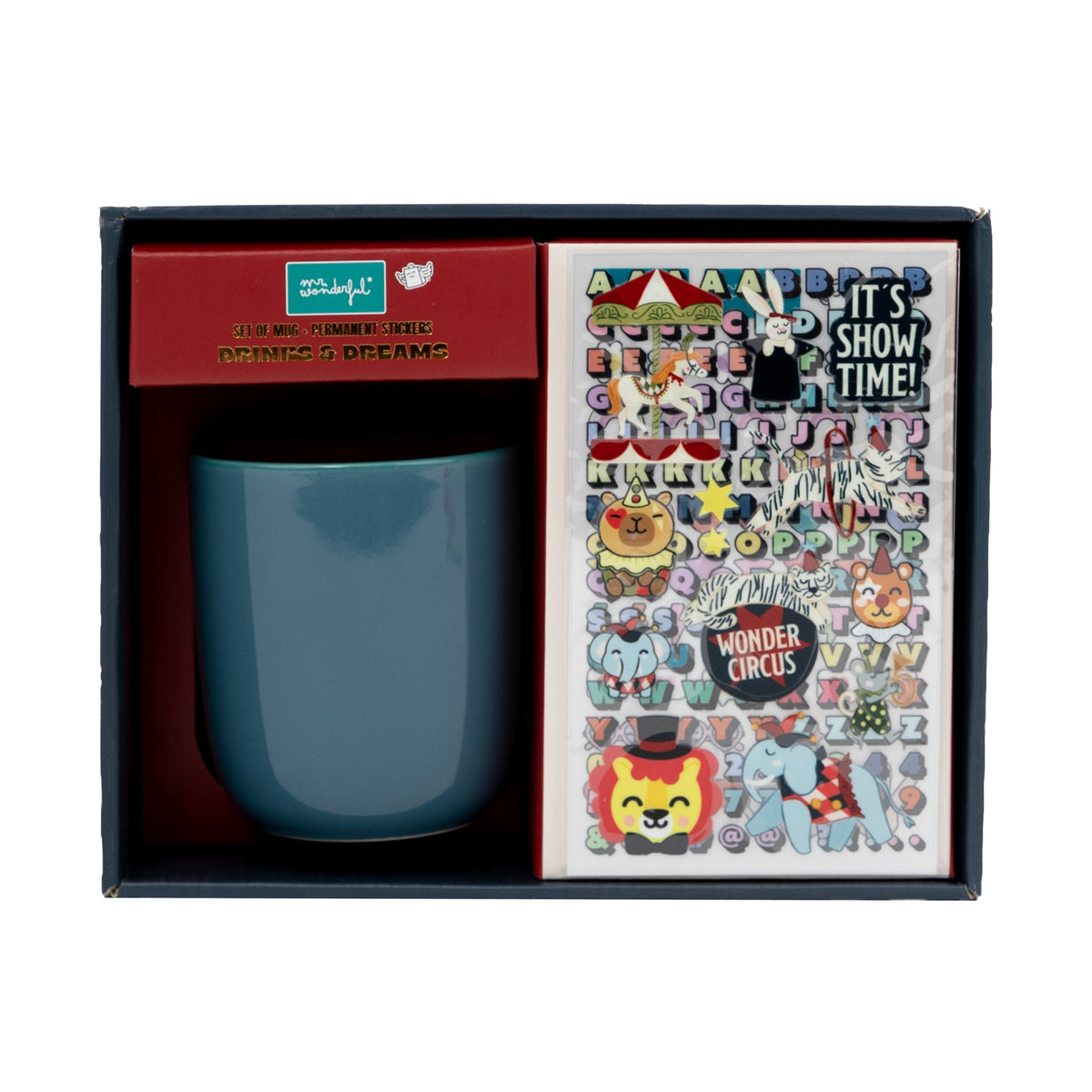 Set de taza con stickers permanentes Drinks & Dreams Mr. Wonderful