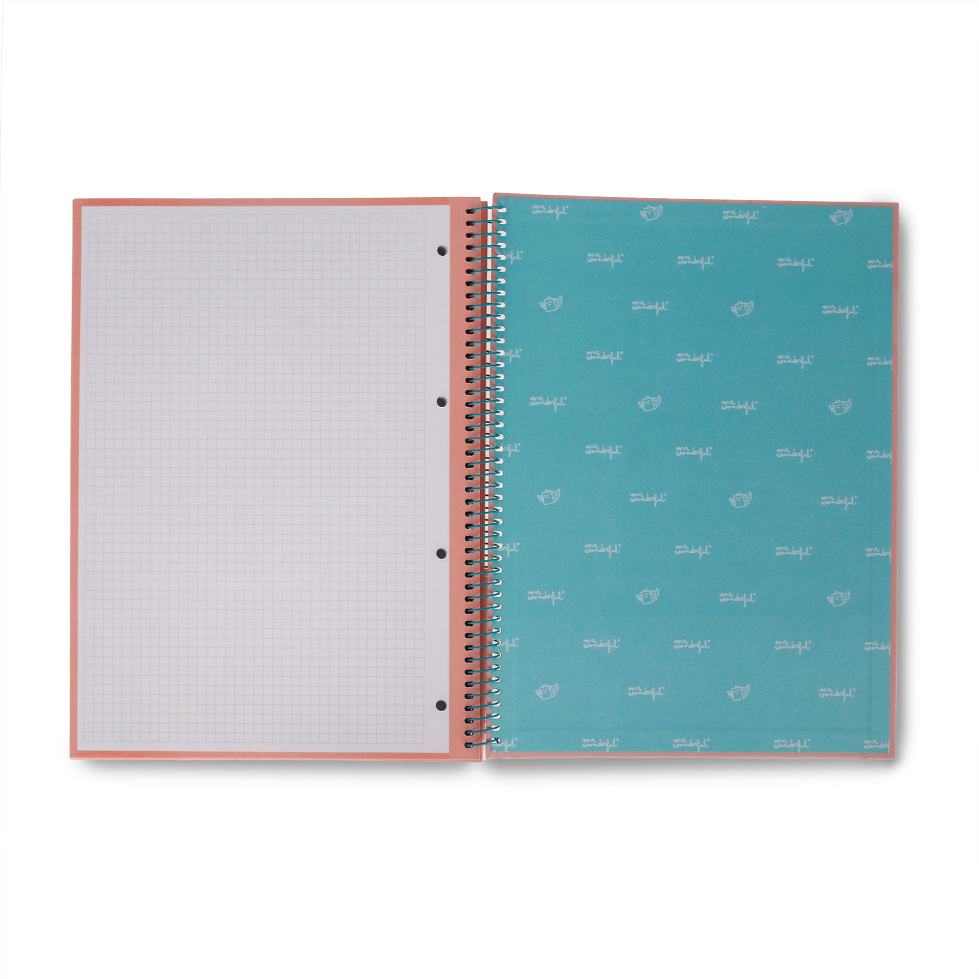 Libreta A4 rosa 80 hojas - Cuadriculada y microperforada