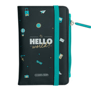 Funda de pasaporte azul - Hello world!